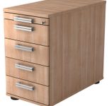 HAMMERBACHER Akandia Standcontainer nussbaum 5 Auszüge