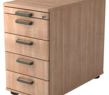 HAMMERBACHER Haziender Standcontainer nussbaum 5 Auszüge