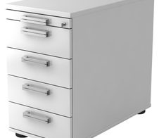 HAMMERBACHER Akandia Standcontainer weiß 5 Auszüge
