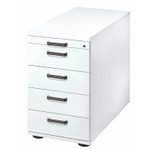 HAMMERBACHER Haziender Standcontainer weiß 5 Auszüge