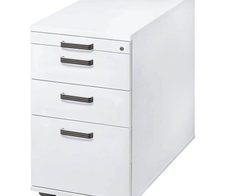 HAMMERBACHER Haziender Standcontainer weiß 4 Auszüge