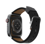 OtterBox Symmetry Cactus Leather Watch Band for Apple Watch 45/44/42mm Noir Ash - black