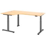 HAMMERBACHER VXDSM82/3/G elektrisch höhenverstellbarer Schreibtisch 63 - 127 cm ahron / grafit