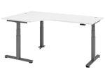 HAMMERBACHER VXDSM82/W/G elektrisch höhenverstellbarer Schreibtisch 63 - 127 cm weiß / grafit