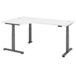 HAMMERBACHER VXDSM82/W/G elektrisch höhenverstellbarer Schreibtisch 63 - 127 cm weiß / grafit