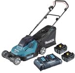 makita DLM432PT2 Akku-Rasenmäher 18,0 V für bis zu 575 m², mit 2 Akkus