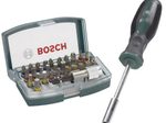 BOSCH Bit-Set Set mit Handschraubendreher 32-teilig