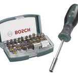 BOSCH Bit-Set Set mit Handschraubendreher 32-teilig