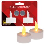 Idena LED-Teelichter, Ø  3,8 cm, weiß