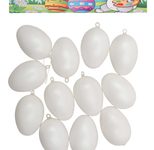 Plastik-Figur Eier 6 cm, weiß