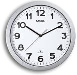 MAUL Funkwanduhr MAULstep, Ø 35 cm, silber