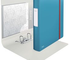 LEITZ Ordner Rückenbreite 6.5 cm DIN A4 stabile Pappe sanftes blau