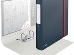 LEITZ Ordner Rückenbreite 6.5 cm DIN A4 stabile Pappe samtgrau