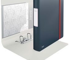 LEITZ Ordner Rückenbreite 6.5 cm DIN A4 stabile Pappe samtgrau