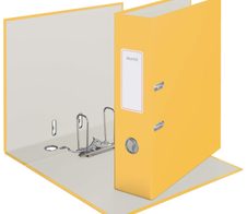 LEITZ Ordner Rückenbreite 8 cm DIN A4 stabile Pappe warmes gelb