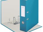 LEITZ Ordner Rückenbreite 8 cm DIN A4 stabile Pappe sanftes blau