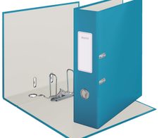 LEITZ Ordner Rückenbreite 8 cm DIN A4 stabile Pappe sanftes blau