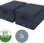 2 LEITZ Aufbewahrungsboxen grau 28,5 x 38,0 x 20,3 cm