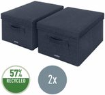 2 LEITZ Aufbewahrungsboxen grau 28,5 x 38,0 x 20,3 cm