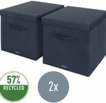 2 LEITZ Aufbewahrungsboxen grau 33,0 x 38,0 x 32,5 cm