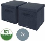 2 LEITZ Aufbewahrungsboxen grau 33,0 x 38,0 x 32,5 cm