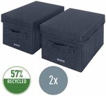 2 LEITZ Aufbewahrungsboxen grau 19,0 x 28,5 x 16,0 cm