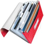 LEITZ WOW 4589 Fächermappe DIN A4 6 -Fach rot