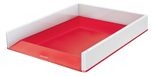 LEITZ Briefablage WOW Duo Colour DIN A4 perlweiß/rot