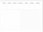 RNK-Verlag Schreibtischunterlage Office - liniert & kariert 48,0 x 33,0 cm, weiß