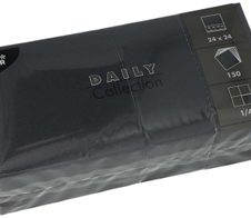 PAPSTAR Servietten 24,0 x 24,0 cm 2-lagig schwarz