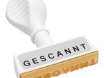 WEDO Stempel "Gescannt"