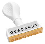 WEDO Stempel "Gescannt"