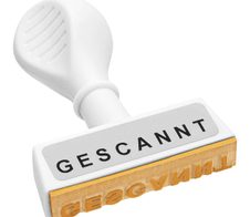 WEDO Stempel "Gescannt"