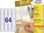 AVERY Zweckform Etiketten 45,7 x 16,9 mm, weiß