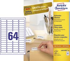 AVERY Zweckform Etiketten 45,7 x 16,9 mm, weiß