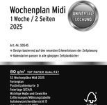 CHRONOPLAN Kalendereinlage Wochenplan Midi 2025