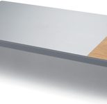 SIGEL Monitorständer Smartstyle USB silber/holzfarben