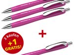 Schneider Kugelschreiber Slider Rave XB pink Schreibfarbe blau, 3 St. + GRATIS 1 Slider Rave XB pink