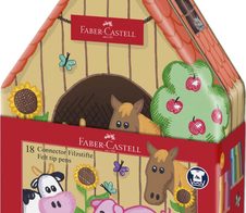 FABER-CASTELL Filzstifte Connector Bauernhof Mehrfarbig