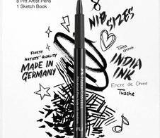 FABER-CASTELL Handlettering-Set Pitt Artist Pen Schwarz