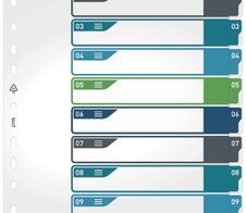 DURABLE Ordnerregister Überbreite 1-10 DIN A4