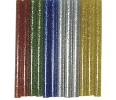 Rayher Heißklebesticks Glitter kupfer, grün, blau, silber, gold