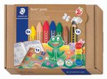 STAEDTLER Noris® junior 61 C1 Wachsmalstifte 6 Wachsmalstifte, Kinderbleistift, Malheft