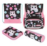 herlitz Schulranzen-Set Loop Plus Cute Cat 31,0 x 22,0 x 37,0 cm rosa 16,0 l