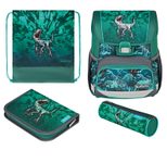 herlitz Schulranzen-Set Loop Plus Green Rex 31,0 x 22,0 x 37,0 cm grün 16,0 l