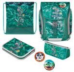 herlitz Schulranzen-Set FiloLight Plus Heavy Metal 28,0 x 23,0 x 38,0 cm grün 16,0 l