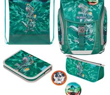 herlitz Schulranzen-Set FiloLight Plus Heavy Metal 28,0 x 23,0 x 38,0 cm grün 16,0 l