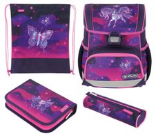 herlitz Schulranzen-Set Loop Plus Magic Unicorn 31,0 x 22,0 x 37,0 cm lila 16,0 l