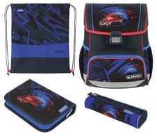 herlitz Schulranzen-Set Loop Plus High Speed 31,0 x 22,0 x 37,0 cm blau 16,0 l