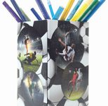 HERMA Stiftehalter 8,0 x 8,0 x 13,5 cm Fußball